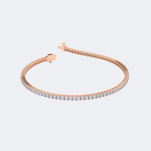 3.60CTW Princess Prong-<b>Set</b> Diamond Line Bracelet - Product Image 5