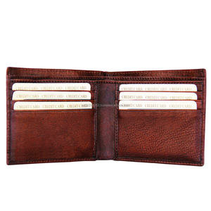 Wholesale Custom Logo Designer Genuine Leather <b>Men's</b> <b>Wallet</b> <b>RFID</b> Blocking Polyester Embossed Short Purse OEM/ODM Available - Product Image 2