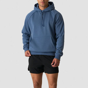 Nouveau design de panneau, prix d'usine de gros, matière confortable, respirant, avec capuche et poches, pull-over grande taille pour hommes - Product Image 3