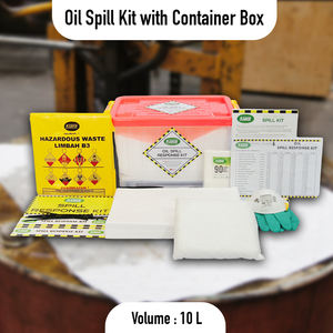 Kit anti-déversement d'huile universel de haute qualité 10 L, boîte de rangement transparente d'urgence pour atelier industriel, garage, laboratoire et usage maritime - Product Image 2