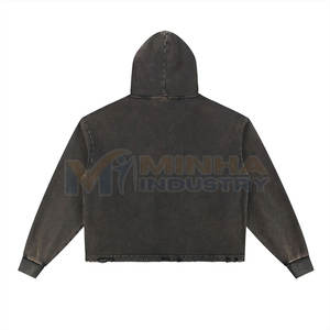 Custom Design High Quality Pullover Acid Wash <b>Hoodies</b> Casual Wear Plus Size Acid Wash <b>Hoodies</b> For Online Sale - Product Image 2