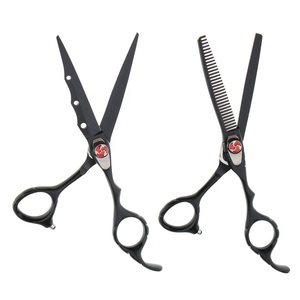 6.0 Inch Black-blue New Fashion Design Beauty Barber Scissors Flat Scissors Tooth Hair Scissors - Product Image 3