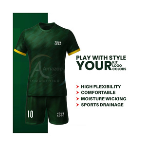 Tenue de football pour jeunes et adultes, ensemble maillot et short en polyester interlock respirant, fabricant OEM en gros - Product Image 3