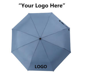 Paraguas Moderno de Doble Uso, Plegable en 3 Secciones, Nuevo, Fácil de Guardar, Tipo Parche, Apertura Manual, Diseño Simple para Días Lluviosos y Soleados - Product Image 2