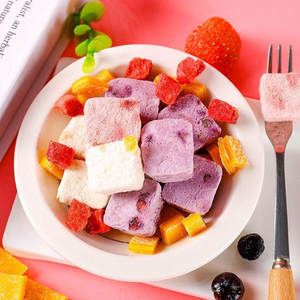 Cubes de yaourt lyophilisés aux vraies fraises, mangues et myrtilles – Délicieuse collation saine – Vente en gros Vietnam - Product Image 1