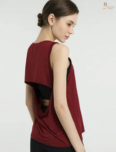 Blusa Deportiva Holgada sin Mangas para Fitness, Chaleco Deportivo Informal, Top de Punto de Secado Rápido para Yoga, Entrenamiento, Running y Deportes - Product Image 2