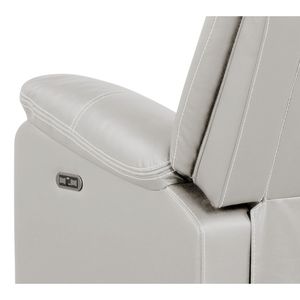 Canger Modern Contemporary LED Power <b>Recliner</b> Chair Beige with Wood and Metal Frame - Product Image 3
