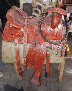 Selle de cheval adulte Western Pleasure Trail au design unique, idéale pour l'équitation, selle de cheval Western en cuir véritable fabriquée à la main - Product Image 5