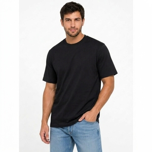 T-shirt en coton épais surdimensionné, coupe décontractée, style streetwear, unisexe, tee-shirt d'été, haut de gamme, basique, tendance - Product Image 1