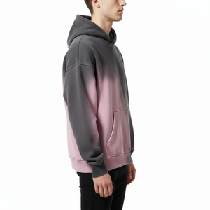 Sudadera con capucha para hombre con efecto lavado ácido, diseñada para una cómoda superposición, tela transpirable y estilo relajado para el día a día, OEM/ODM - Product Image 4