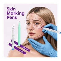 Marqueur permanent effaçable à base d'eau non toxique fabriqué à Taïwan avec pointe de 1 mm/0,5 mm pour tatouage et usage chirurgical