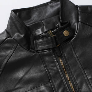 Veste de motard rétro en cuir de vache véritable pour homme, noire, de qualité supérieure, pour l'hiver, fabricant et fournisseur OEM ODM en gros - Product Image 3