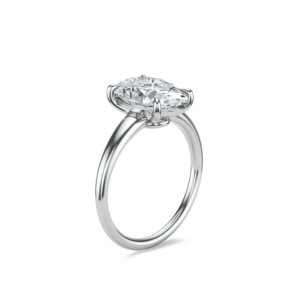 Skinny Willa Lab Grown Diamond <b>Ring</b>-Custom Oval Cut 14K Solid Gold 3.00 Carat Jewelry for <b>Wedding</b> Engagement Anniversary Gift - Product Image 4