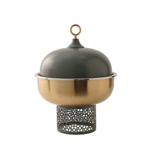 Ollas para Comida de Diseño Moderno con Acabado Dorado y Plateado, Ollas para Decoración del Hogar y Hoteles con Tapa Atractiva - Product Image 3