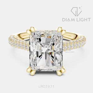 Anillo de Compromiso con Diamante Cultivado en Laboratorio, Corte Radiante, Certificado IGI, 4.70CT, Oro Blanco de 14KT, Color F+, Claridad VS+, Anillo de Promesa, Regalo para Mujer - Product Image 5