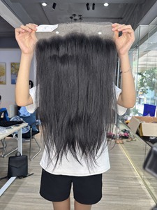 Frontal HD Lace Single Knot Cheveux Raides 100% Extensions de Cheveux Humains Vietnamiens Bruts Tissage de Cheveux Cuticules Alignés pour les Femmes Noires - Product Image 2