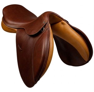Selle d'Équitation Anglaise en Cuir Marron avec Arceau en Bois – Équipement Professionnel pour l'Équitation - Product Image 4