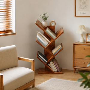 Modern Wooden Ladder <b>Shelf</b> 3-Tier Freestanding Bookcase Scandinavian Design Space Saving Living Room Furniture - Product Image 6