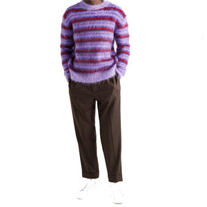 Sweat à capuche personnalisé en mohair pour homme, pull d'hiver épais et moelleux avec motif lettre brodé, sweat-shirt d'automne en mohair anti-boulochage - Product Image 4