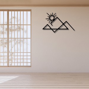 Décoration murale en métal silhouette de montagne, grande décoration murale en métal montagne, art mural en métal montagne nature - Product Image 4