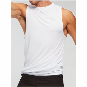 Débardeur de sport respirant à capuche pour homme, 100% coton, pour l'entraînement et la musculation, logo et couleurs personnalisables - Product Image 5