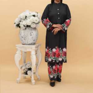 Juego de cordón Khaddar estampado de 2 piezas para Blazers de mujer PW4170 - Product Image 3