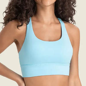 Top Deportivo Personalizado de Cuatro Vías Elásticas para Mujer, Tallas S, M, L, Espalda Cruzada, Liso, para Gimnasio, Fitness, Entrenamiento, Sujetador Deportivo - Product Image 1