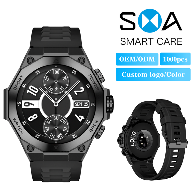 Custom Logo 1.43 Inch AMOLED Smart Watch HD Display Call Function Heart Rate Sleep Monitor IP68