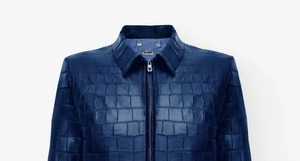 Custom Breathable Python PU <b>Leather</b> Stand <b>Jacket</b> Men Genuine <b>Leather</b> Motorcycle Streetwear OEM ODM Factory Sample Service - Product Image 2