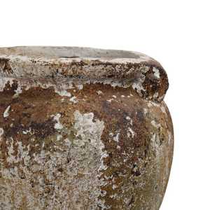 Pot en céramique rustique vintage, style français vieilli, grande jardinière en terre cuite, décoration de jardin intérieur/extérieur style Wabi Sabi, avec drainage - Product Image 2