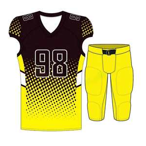 Uniforme de football américain personnalisé à manches courtes et options grandes tailles, numéros en twill, service OEM pour l'entraînement des équipes - Product Image 1