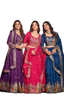 Lehenga Choli indien traditionnel de créateur, entièrement cousu, dernière collection, pour mariages et fêtes, en organza d'hiver, coupe ajustée, broderie riche
