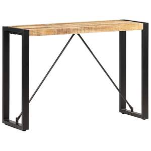 Mesa Consola de Madera Maciza de Mango en Marrón y Negro con Acero con Recubrimiento en Polvo - Decoración Elegante para el Hogar - Product Image 6