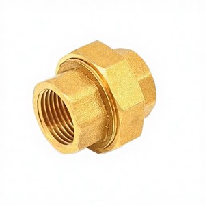 Raccord NPT 1/4" Femelle x 1/4" Femelle en Laiton Forgé, Surface Lisse, Connecteur Droit pour Alimentation en Gaz Naturel et Eau à Basse Pression - Product Image 3