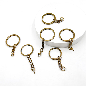 Tùy Chỉnh Bronze 25Mm 30Mm Chia Vòng Keychain Với Chuỗi Ngắn DIY Kim Loại Nhảy Vòng Phụ Kiện - Product Image 4
