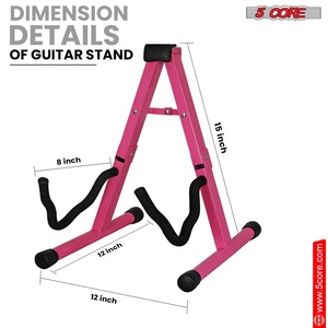5 Core Guitar Stand A <b>Frame</b> w Soft Foam Arm Non Slip Rubber for Acoustic Electric Bass - Product Image 5