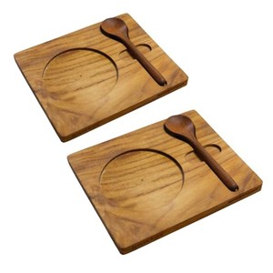 Sous-verres et dessous-de-plat en bois de teck, fabrication sur mesure, vente en gros |   Aqdus Saleem Inde - Product Image 2