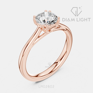 Bague de fiançailles en diamant cultivé en laboratoire, or blanc 14 carats, coupe ronde, solitaire, bague de mariage, bijoux fins, certifiée IGI - Product Image 4