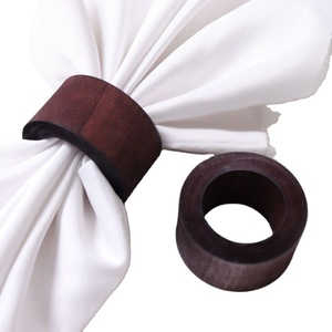 Anneau de serviette en bois de qualité supérieure, décoration de table à manger, mariage, maison, article de décoration intérieure au meilleur prix - Product Image 1