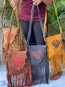 Sac à main en cuir véritable pour femme, sac à franges élégant, vente en gros, sacs à bandoulière - Product Image 2