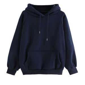 Sweat-shirts à capuche en molleton bleu foncé, fournisseur pour commandes en gros, sweats à capuche vierges pour impression, sweats à capuche pull-over en gros - Product Image 1