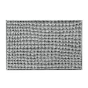 Rectangle Chenille Bath <b>Mat</b> Solid Color Non-Slip Rubber Backing Modern Style Home Use Medium Thickness Tufted Design - Product Image 1