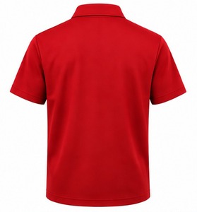 Camiseta Polo Roja de Manga Corta con Cierre de Cremallera para Hombre, Marca Index Apparel, Bordada, de Color Sólido, Informal, de Secado Rápido, Tejida en Poliéster - Product Image 2