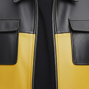 Chaqueta de cuero genuino única para hombre, chaqueta de cuero para motocicleta, estilo abrigo, chaqueta de invierno de cuero de oveja auténtico para hombre - Product Image 6