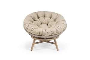 Fauteuil de jardin en osier MOON CHAIR avec repose-pieds, design en corde, chaise de loisirs moderne pour la détente en extérieur - Product Image 5