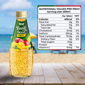 Bebida de semilla de albahaca de mango 290ml Muestra gratis OEM ODM Mayorista Etiqueta privada HALAL KOSHER - Product Image 2