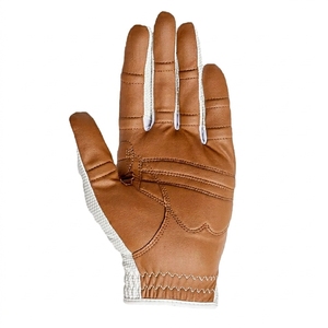 Guantes de golf de cuero Cabretta, color blanco y marrón, antideslizantes, unisex, deportivos, para mano derecha - Product Image 6
