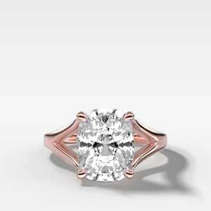 4 Carat Solitaire Engagement Ring 14k Gold Cushion Cut Lab-Grown Diamond Bridal Wedding Anniversary Ring Proposal Gift For Women - Product Image 3