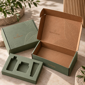 Boîte d'expédition ondulée SunGene Sage Copper pour présentation de recharges de soins de la peau - Product Image 5