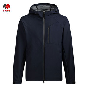 แจ็คเก็ตซอฟต์เชลล์ดีไซน์พิเศษสำหรับผู้ชาย ยี่ห้อ Ryan Pro Gear แบบซิปปิด พร้อมโลโก้สั่งทำได้ ทรงปกติ ลายเรียบ - Product Image 6